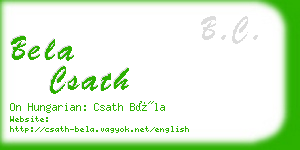 bela csath business card